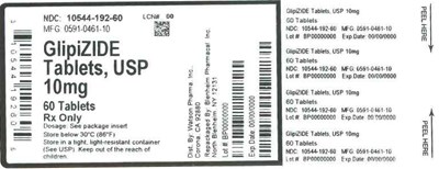 10mg 60ct (Label Glipizide Tabs 10mg Bpi(10544 192 60) Watson(0591 0461 10) Rev0)